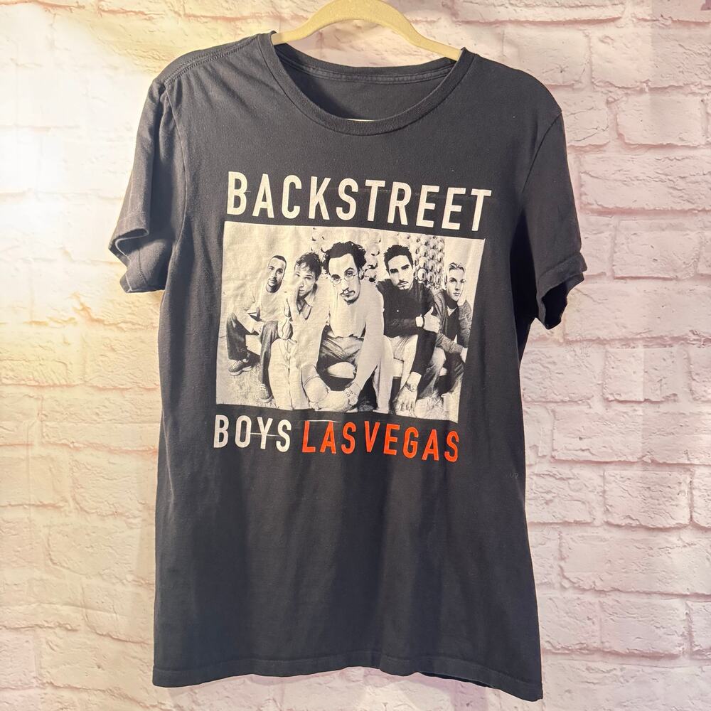Backstreet Boys Las Vegas Final Nine black T-shirt sz M #boyband #tourtshirt